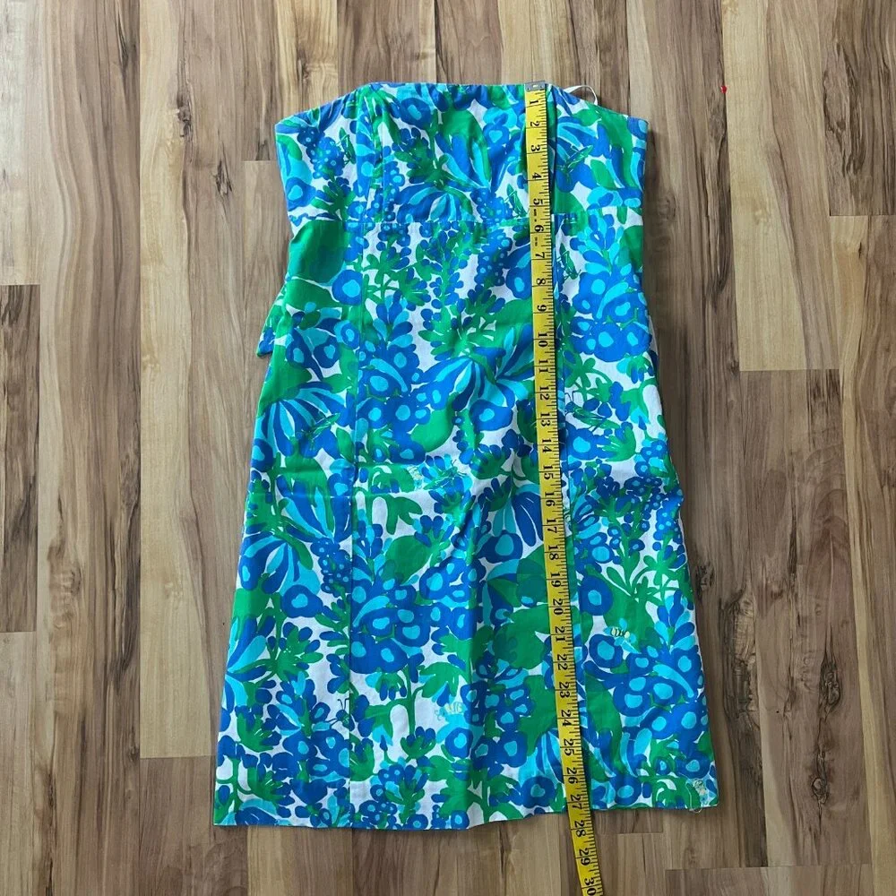 Lilly Pulitzer Bee In Your Bonnet Strapless Dress, Size 2 - Picture 4 of 13